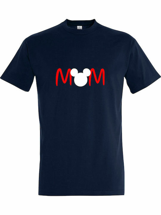 T-shirt Unisex " Mutter von Mickey Mouse ", French Navy