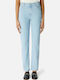 Γυναικείο Jean Παντελόνι Mid Rise σε Ίσια Γραμμή Baby Blue