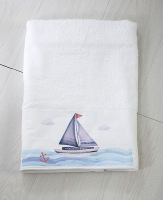 Bellissimo Baptism Towel Set Καράβι Λευκό