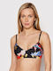 Desigual Sports Bra Bikini Top with Adjustable Straps Black Floral