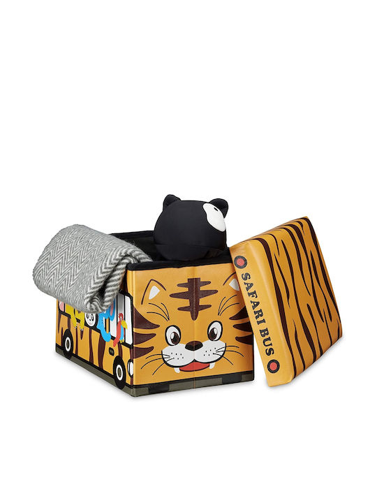Relaxdays Safari Bus Portocaliu 48x32x32cm 1buc