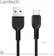 Lamtech USB 2.0 Cable USB-C male - USB-A 18W Μαύρο 3m LAM111696
