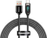 Baseus Display Geflochten USB 2.0 Kabel USB-C männlich - USB-A 66W Schwarz 1m (CASX020001)