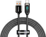 Baseus Display Braided USB 2.0 Cable USB-C male - USB-A male 66W Black 2m (CASX020101)