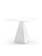 Mug Table Kitchen with Plastic Surface White 68x68x75cm