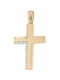 Mertzios.gr Rose Gold Cross 14K