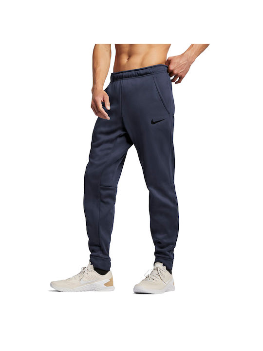Nike Therma Παντελόνι Φόρμας Dri-Fit με Λάστιχο Fleece Navy Μπλε