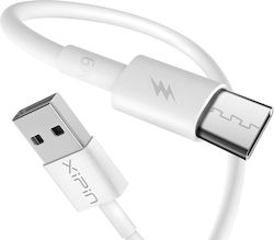 Xipin LX55 Regular USB 2.0 σε micro USB 1.2m Λευκό