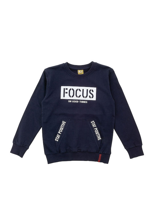 Kids Sweatshirt with Pockets Navy Blue