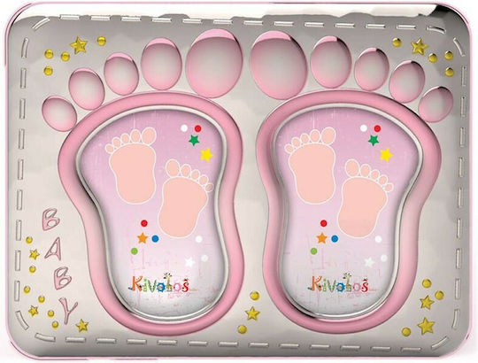 Slevori Silver Multiframe Footprints 8x11cm
