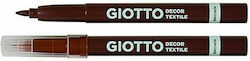 Giotto Decor Textile Μαρκαδόρος Καφέ Ανεξίτηλος...