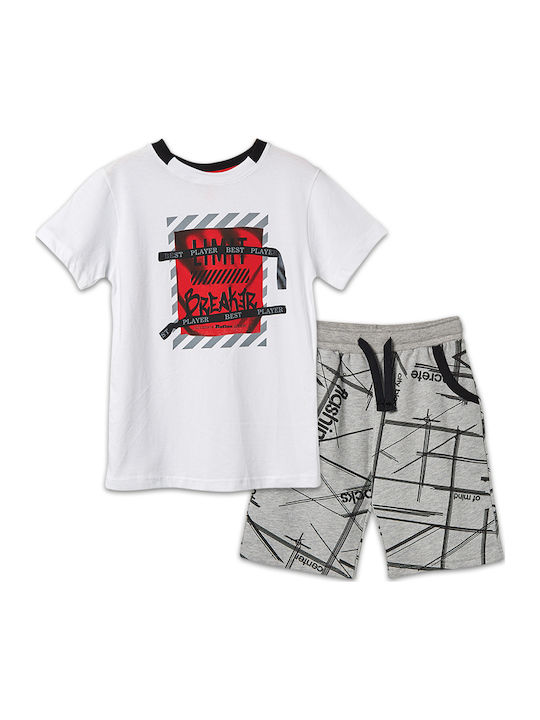 Kids' Set with Shorts Summer 2pcs White