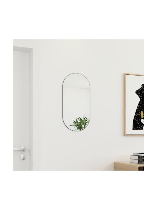 vidaXL Καθρέπτης Τοίχου με Λευκό Γυάλινο Πλαίσιο 60x30cm