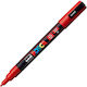Uni-Ball PC-3M Ανεξίτηλος Μαρκαδόρος Red 1.3mm
