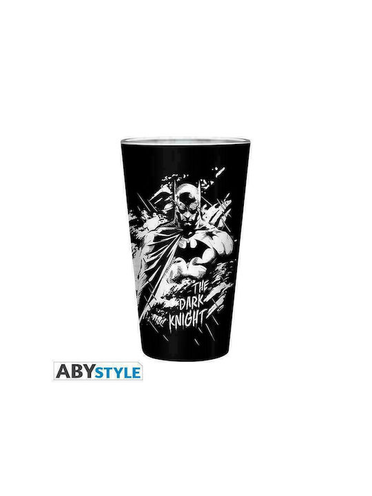 Abysse DC - Batman The Movie Glass Water made of Glass in Black Color 400ml