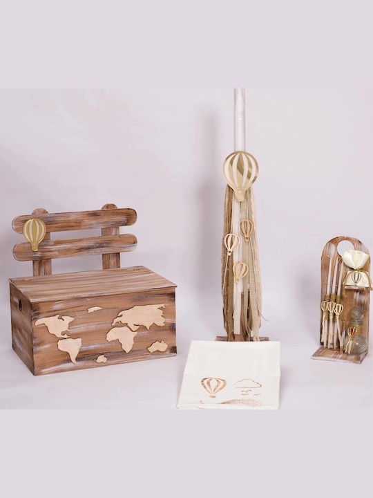Set De Botez Cu Tema Balon Cu Aer Cald Ocolul Lumii