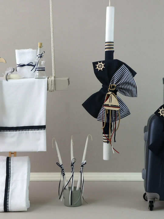 O nounos Baptism Set with Navy Theme