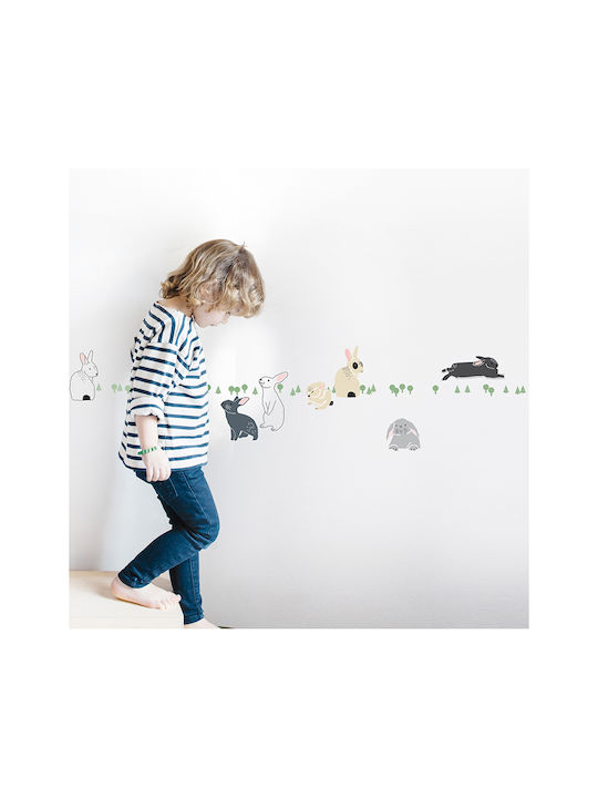 Mimi'lou Kids Wall Border Sticker Rabbits in the Woods