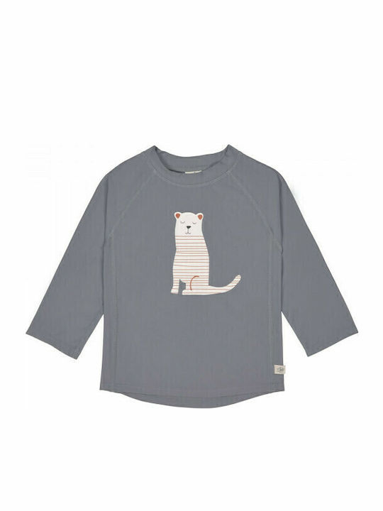 Laessig Tiger Grau Kinder Badebekleidung Rashguard Mit Langen Ärmeln