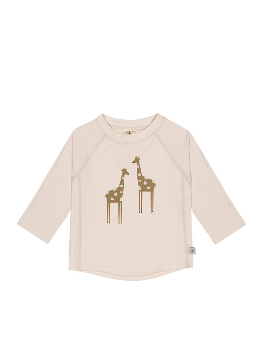Laessig Giraffe Costum De Baie Pentru Copii Rashguard Cu Mâneci Lungi Alb