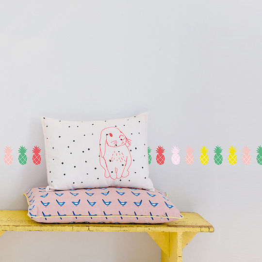 Mimi'lou Kids Wall Border Sticker Pineapples Colored