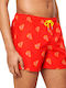 Pizza Slic Men's Swimwear Shorts Orange with Patterns