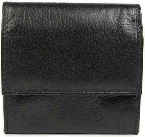Fetiche Leather Tobacco Pouch With Magnetic Clasp Black