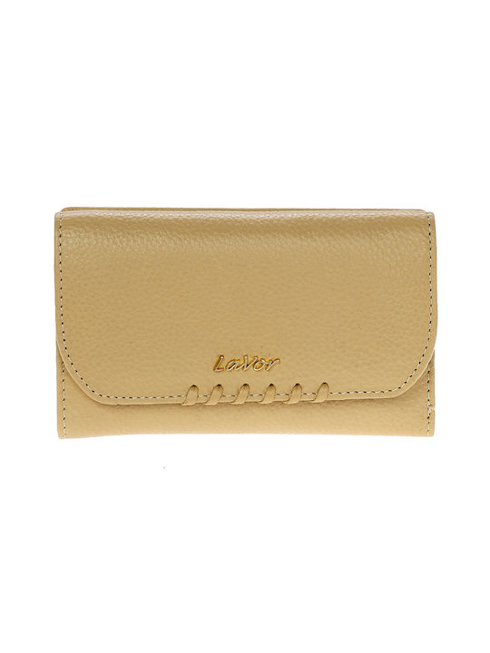 Lavor Small Leather Women's Wallet with RFID Beige