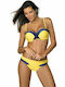 Marko Underwire Bikini Set Strapless Top & Slip Bottom Yellow