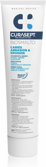 Curasept BioSmalto Caries Abrasion & Erosion Pastă de dinți împotriva plăcii dentare 75ml