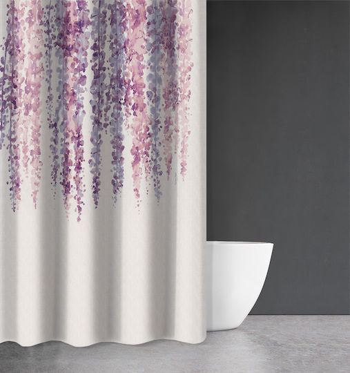 Saint Clair Abstract 115 Κουρτίνα Μπάνιου Υφασμάτινη 180x200 cm Purple Saint Clair Abstract 115 Κουρτίνα Μπάνιου Υφασμάτινη 180x200 cm Purple
