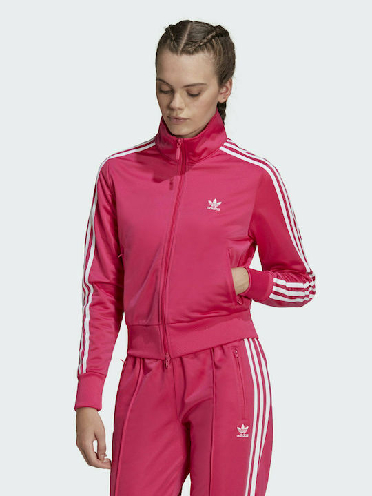 Adidas Firebird Γυναικεία Ζακέτα Φούτερ Φούξια