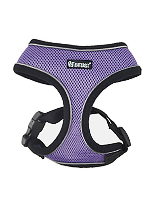 Pet Interest Dog Harness Vest Mesh Reflective Purple 30-40cm 54481