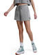Women's High-waisted Sporty Shorts Grey Melange