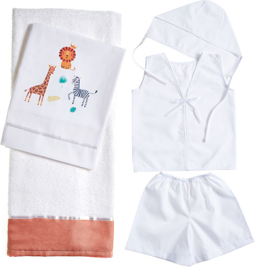 Nuova Vita Set Christening Oilcloths White 3 Pieces