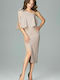 Lenitif Midi Dress for Wedding / Baptism Beige