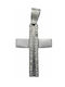 Mertzios.gr White Gold Cross 14K