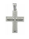 Mertzios.gr White Gold Cross 14K