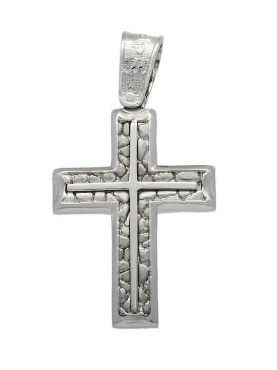 Mertzios.gr White Gold Cross 14K