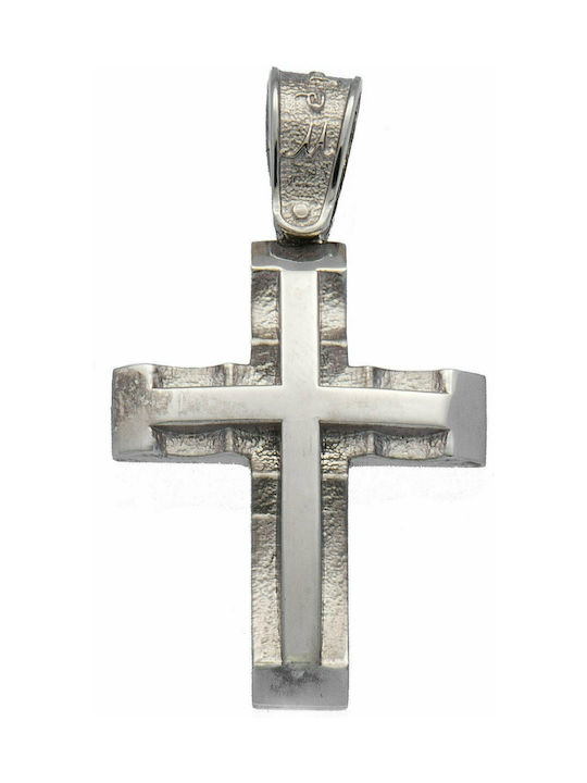 Mertzios.gr White Gold Cross 14K