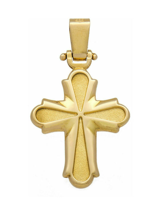 Mertzios.gr Gold Cross 14K Double Sided