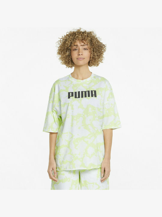 Puma Summer Graphic Women's Athletic T-shirt Green