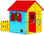 Dolu Plastic Kids Playhouse with Fence Multicolour 130x104x125cm