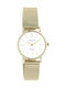 Oozoo Vintage Watch with Gold Metal Bracelet