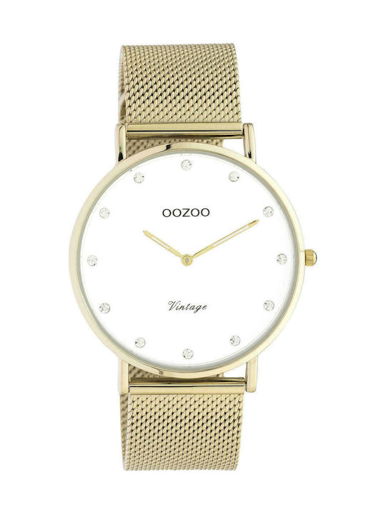 Oozoo Vintage Watch with Gold Metal Bracelet