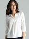 Lenitif Women's Blouse with 3/4 Sleeve White