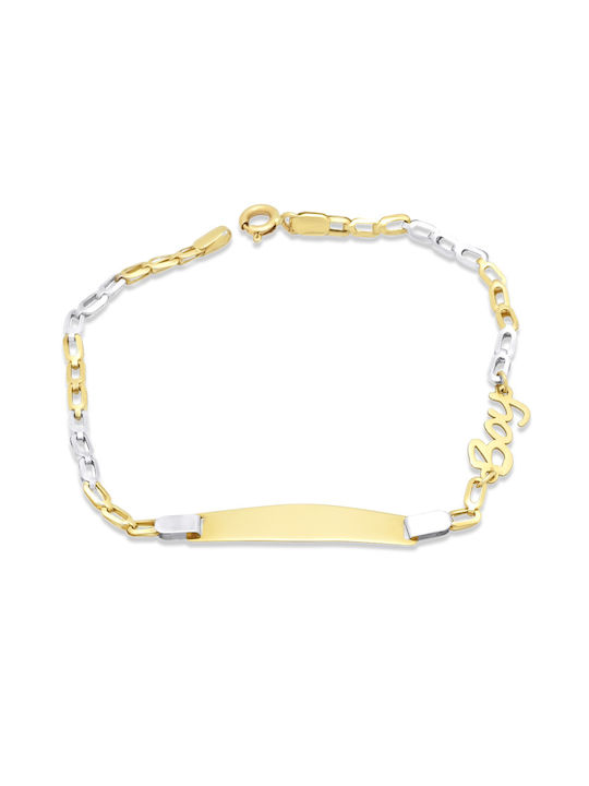 Two-tone Gold Children's Bracelet Identity K14