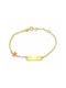 14K Gold bracelet with ID card and flowers