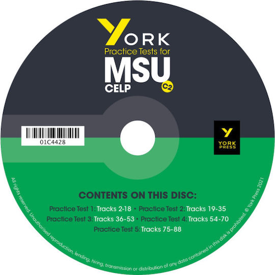 York Practice Tests for Msu C2: Class Cds, Μόνο Ακουστικό Υλικό)