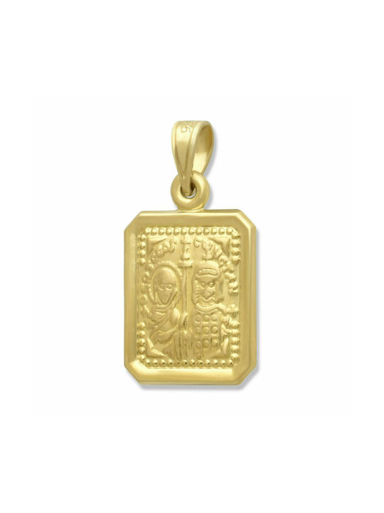 Two-tone Gold Amulet K9 Double-sided